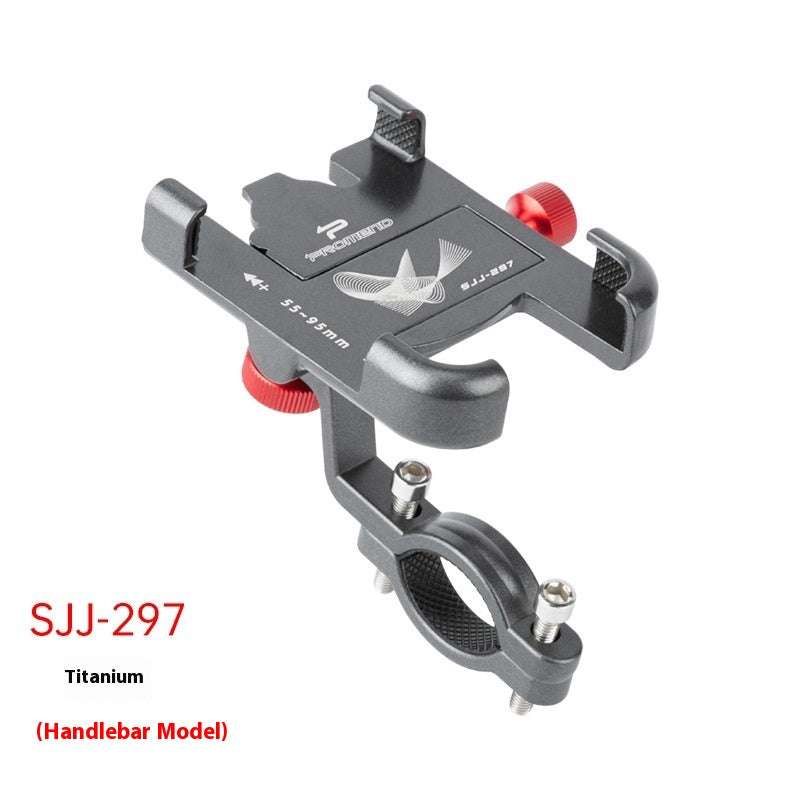 Soporte de móvil de aluminio 360° para manillar + paño de pantalla de regalo