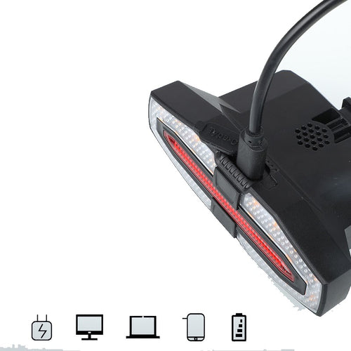 Luz trasera con intermitentes y carga solar AES-027AB