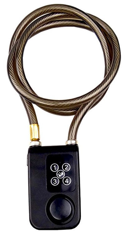 Candado  con cable de acero y Alarma