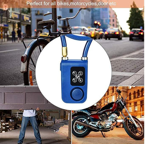 Candado  con cable de acero y Alarma