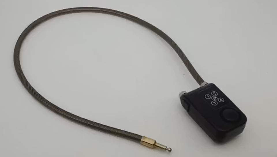Candado  con cable de acero y Alarma